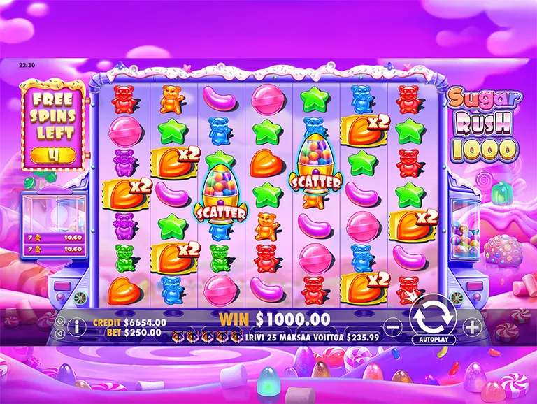 Sugar Rush 1000　プレイ画面